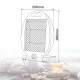 Radiador de infrarrojos oscilante blanco 800W