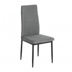 Silla de comedor Nekane tela gris