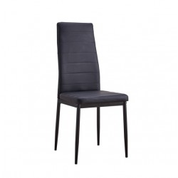 Silla de comedor Nekane simil piel negra