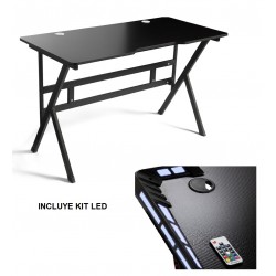 Mesa de escritorio gamming LED 120x60cm