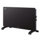 Convector de cristal 2000w negro
