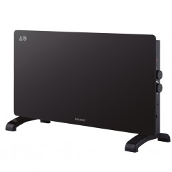 Convector de cristal 2000w negro