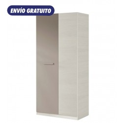 Armario 2 puertas abatibles basalto 90x52x200cm