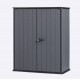 Cobertizo de resina Cortina alto gris 140x74x170cm