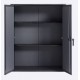 Cobertizo de resina Cortina alto gris 140x74x170cm