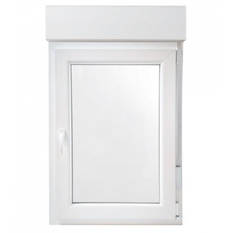 Ventana PVC 1 hoja con persiana 75x100cm derecha