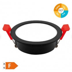 Aro empotrable LED redondo 7W 3000-4000-6000K negro