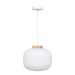 Lámpara de techo vidrio blanca Travis 25cm