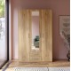 Armario 3 puertas y 2 cajones roble 133x54x210cm