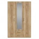 Armario 3 puertas y 2 cajones roble 133x54x210cm