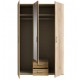 Armario 3 puertas y 2 cajones roble 133x54x210cm