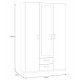 Armario 3 puertas y 2 cajones roble 133x54x210cm