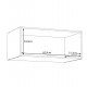 Altillo armario 2 puertas roble 89x54x40cm