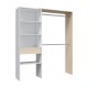 Vestidor blanvo y roble con cajon 158x40x187cm