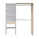 Vestidor blanvo y roble con cajon 158x40x187cm
