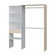 Vestidor blanvo y roble con cajon 158x40x187cm