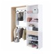 Vestidor blanvo y roble con cajon 158x40x187cm