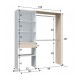 Vestidor blanvo y roble con cajon 158x40x187cm