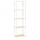Estantería Curvy de 4 estantes metálica beige 45x30x170cm