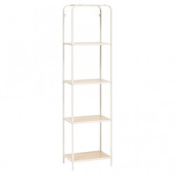 Estantería Curvy de 4 estantes metálica beige 45x30x170cm