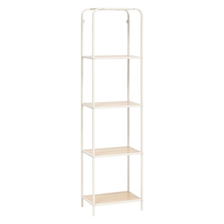Estantería Curvy de 4 estantes metálica beige 45x30x170cm