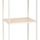 Estantería Curvy de 4 estantes metálica beige 45x30x170cm