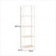 Estantería Curvy de 4 estantes metálica beige 45x30x170cm
