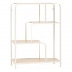 Estantería Curvy de 2 estantes metálica beige 76x27x101cm
