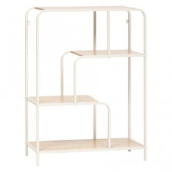 Estantería Curvy de 2 estantes metálica beige 76x27x101cm
