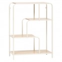Estantería Curvy de 2 estantes metálica beige 76x27x101cm