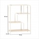 Estantería Curvy de 2 estantes metálica beige 76x27x101cm