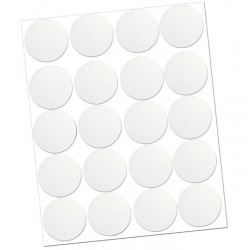 Tapa adhesiva 13mm blanco 100uds
