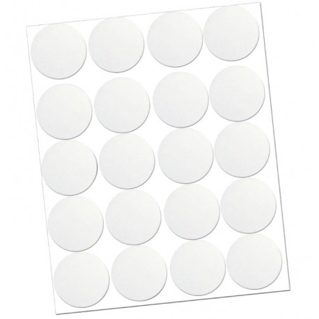 Tapa adhesiva 13mm blanco 100uds