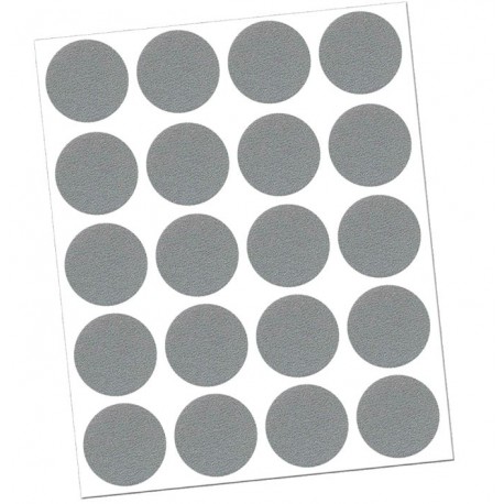 Tapa adhesiva 13mm plata 100uds