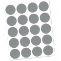 Tapa adhesiva 13mm plata 100uds