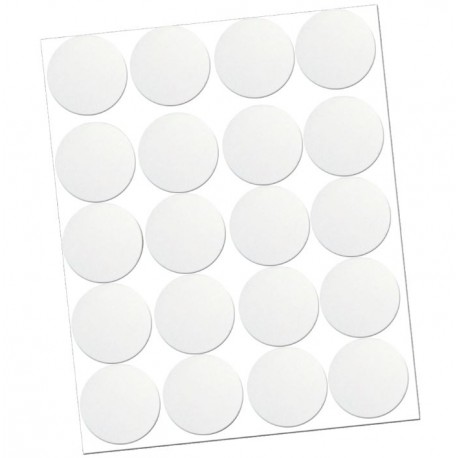 Tapa adhesiva 13mm blanco 20uds