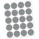 Tapa adhesiva 13mm plata 20uds