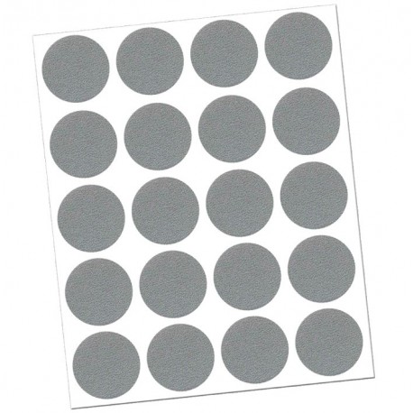 Tapa adhesiva 13mm plata 20uds