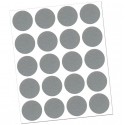 Tapa adhesiva 13mm plata 20uds