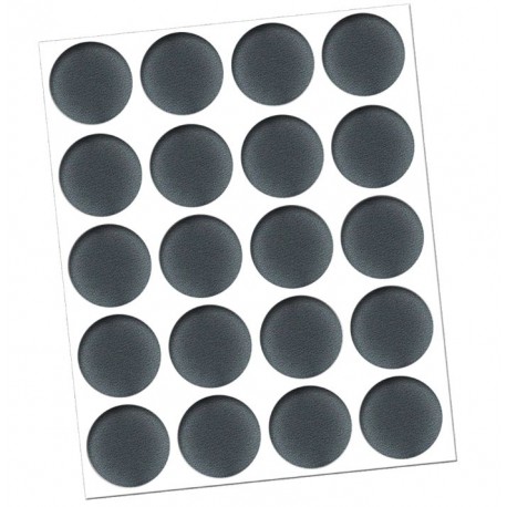 Tapa adhesiva 13mm antracita 20uds