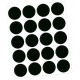 Tapa adhesiva 13mm negro 20uds