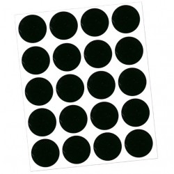 Tapa adhesiva 13mm negro 20uds