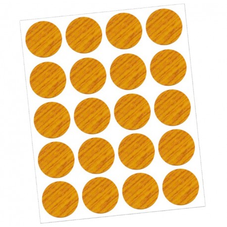 Tapa adhesiva 13mm roble 20uds