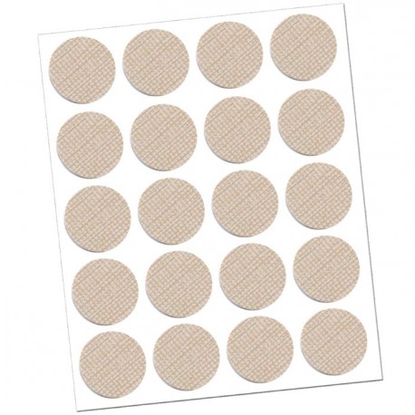 Tapa adhesiva 13mm textil beige 20uds