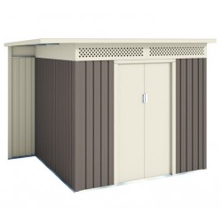 Cobertizo de metal Husavik 257x206x187cm