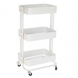 Verdulero metal blanco 3 niveles 45x34x76cm