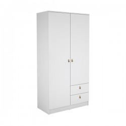 Armario 2 puertas abatibles + 2 cajones 100x52x200cm