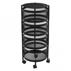 Verdulero metal negro redondo giratorio 31x72cm