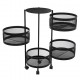 Verdulero metal negro redondo giratorio 31x72cm