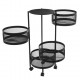 Verdulero metal negro redondo giratorio 31x72cm